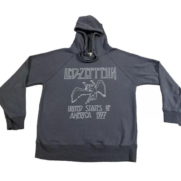 2013 Tour MYTHGEM Led Zeppelin Pullover Hoodie USA 1977 Women's Size LARGE EUC - Picture 1 of 4